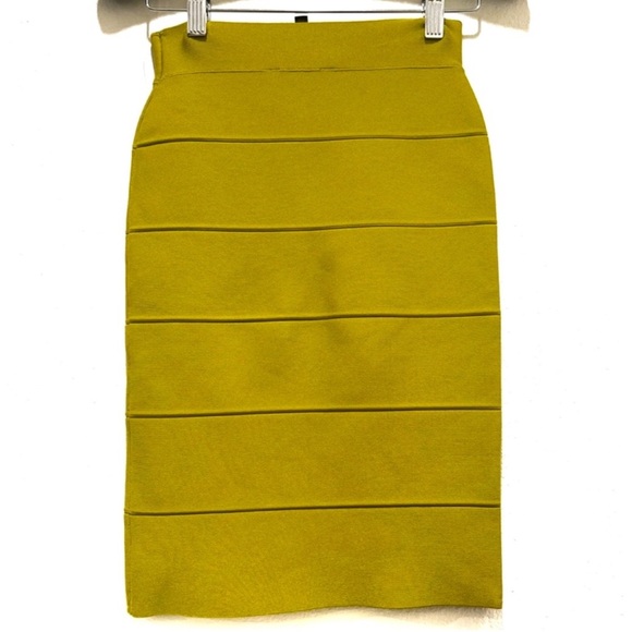 BCBG Y2K 90s Alexa Dill Neon Bandage Bodycon Mini Club Skirt 💜 - Picture 12 of 14